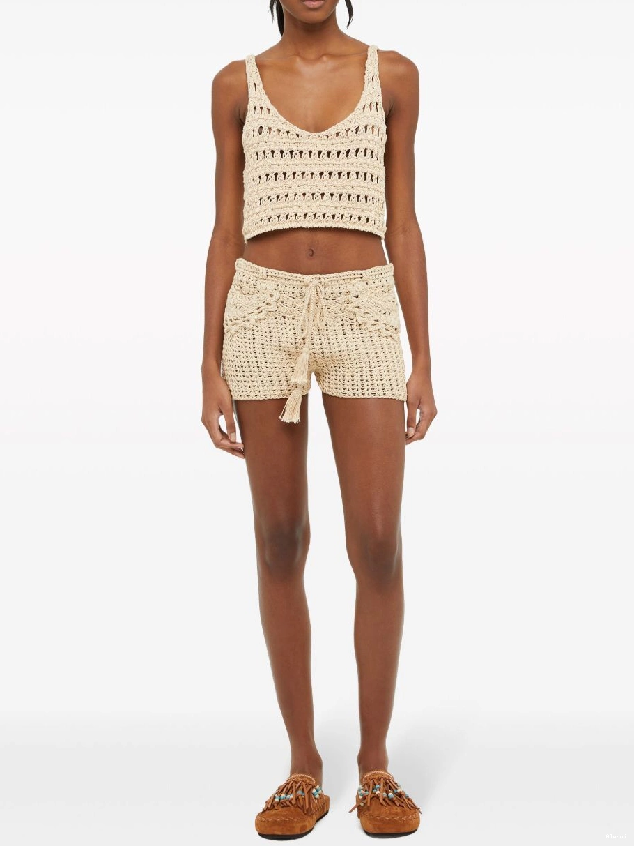 Affordable Shell woven cotton Women Conch Alanui shorts 0816